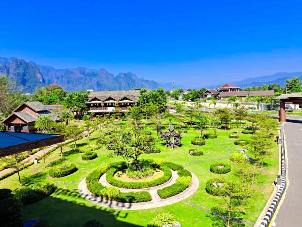 Lisha Garden Resort Hotel Vang Vieng Exterior foto
